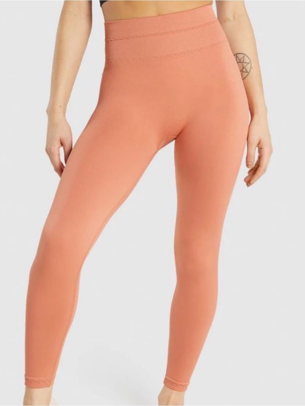 Gymshark Studio High-Waist Seamless Leggings - Peach size M